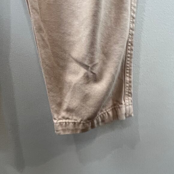 Free People Beige Paperbag High Waist Drawstring Cropped Pants Casual Relaxed S - Picture 4 of 8